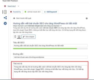 Thêm Meta Description bằng Plugin Yoast SEO